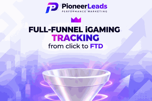 PioneerLeads Full-Funnel iGaming Conversion Animation from Click to FTD